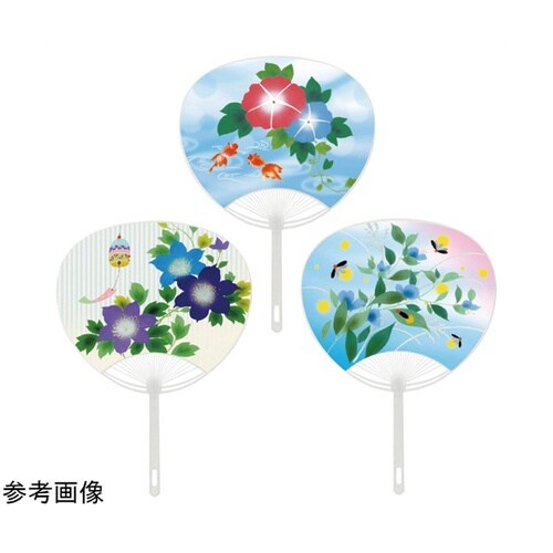 うちわ 夏の花 30本 55−43−5−