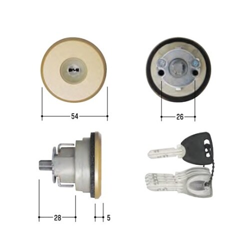 MCY−514 MIWA取替用シリンダー