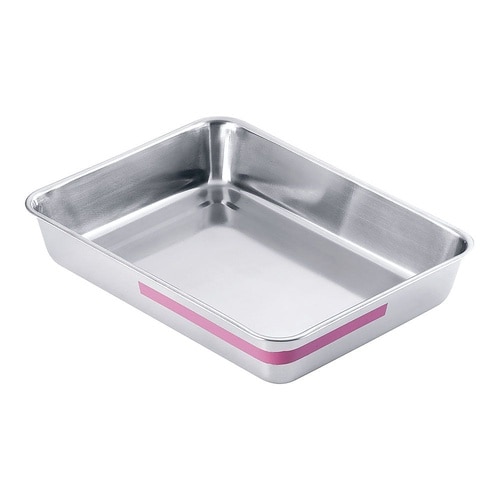 カラーライン角バット 10枚取 ピンク