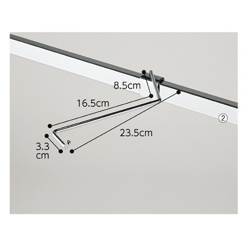 角バー用斜め曲げフック 5本組 左曲げ