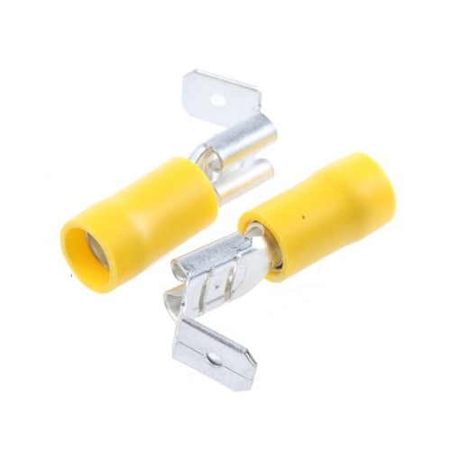 圧着ピギーバック端子 絶縁 黄 2.5