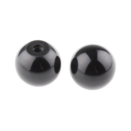 ノブ付ねじ ボール 直径 44mm 黒