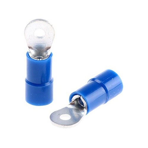絶縁 丸形圧着端子 スタッド径 M2 青