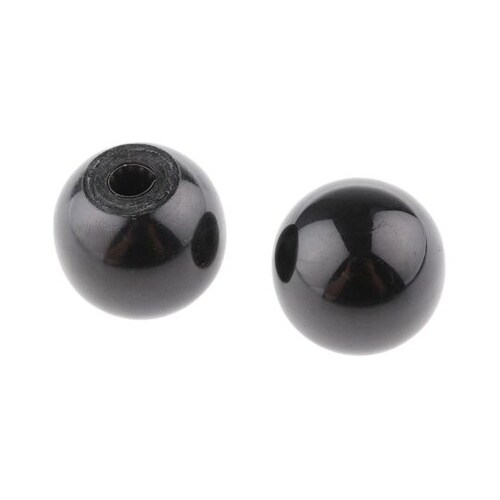 ノブ付ねじ ボール 直径:25mm 黒