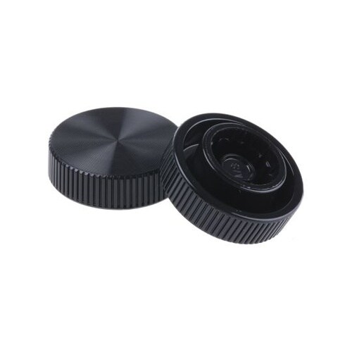 ノブ付ねじ 丸形 直径:26mm 黒 1