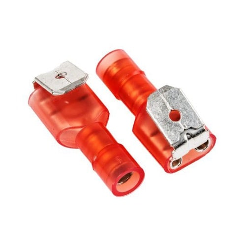 圧着ピギーバック端子 絶縁 赤 0.5