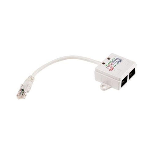 2ポート RJアダプタ Cat5e シー