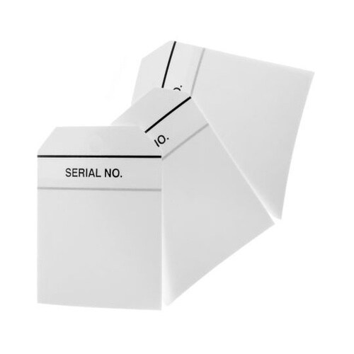 印刷済み括り付けラベル 50枚入り 黒