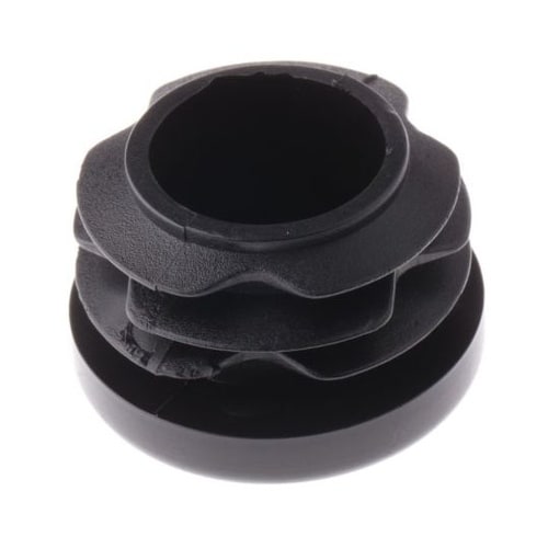 丸チューブプラグ PE 黒 1袋(100