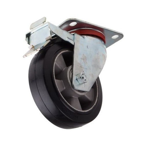 キャスター タイヤ材 ゴム 取付けプレー