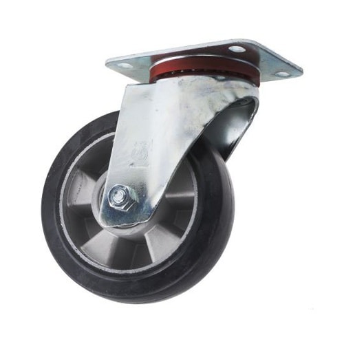 スイベルキャスター タイヤ材 ゴム 取付