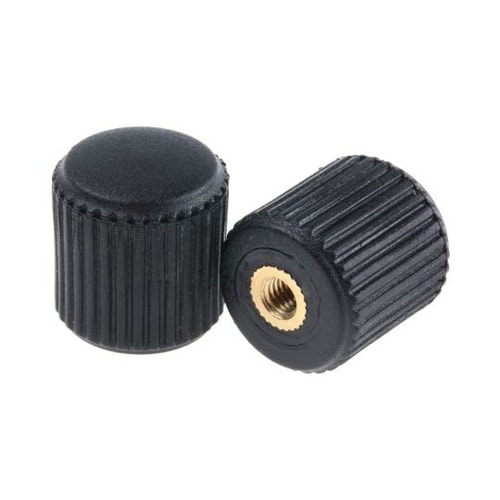 ノブ付ねじ 丸形 直径:20mm 黒 1