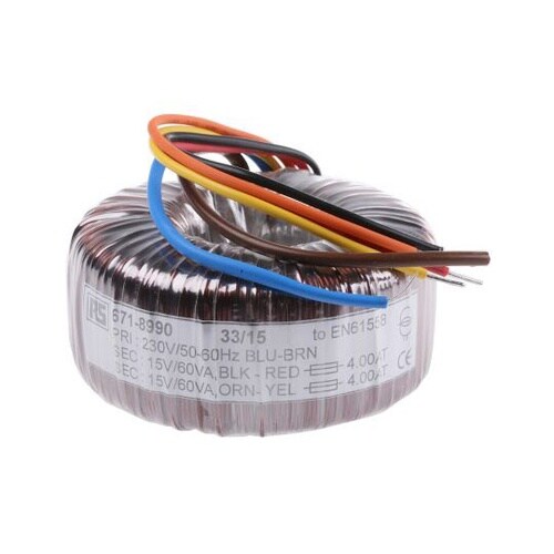 トロイダルトランス,1次:230V ac