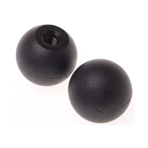 ノブ付ねじ ボール 直径:25mm 黒