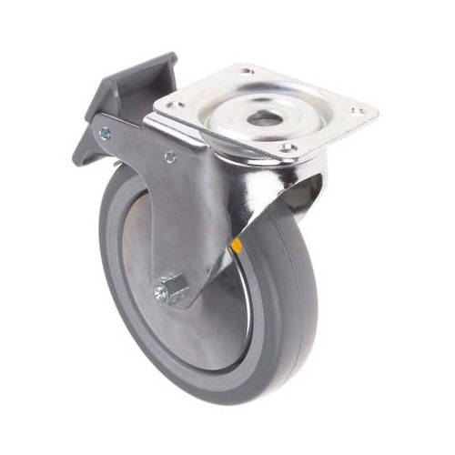 スイベルキャスター タイヤ材 ゴム 取付