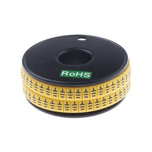 ケーブルマーカー 黄色地に黒 1セット(