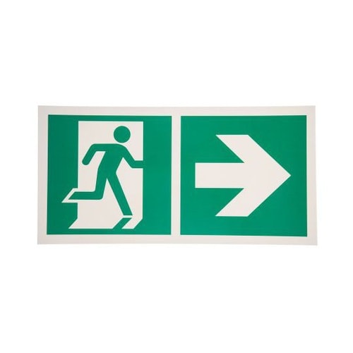 ランプなし非常口標識 なし語 プラスチッ