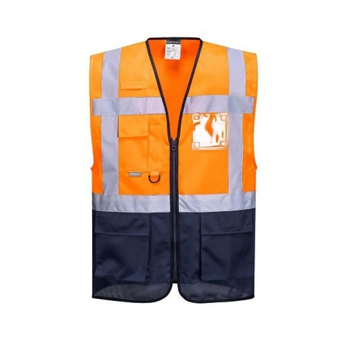 141−8177 ウェストコートS橙紺