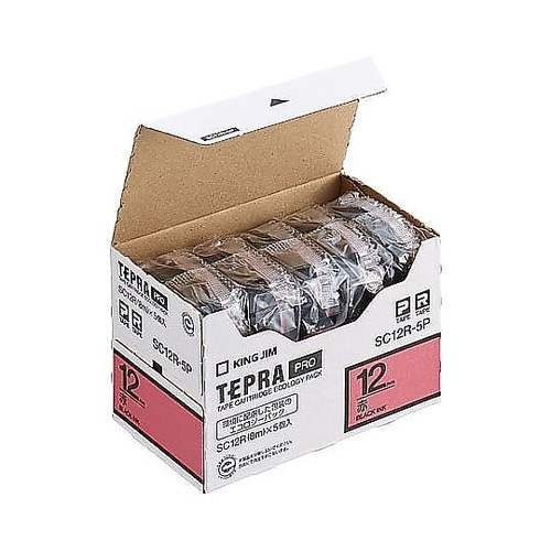 12mm テープカセット(赤/5個) E