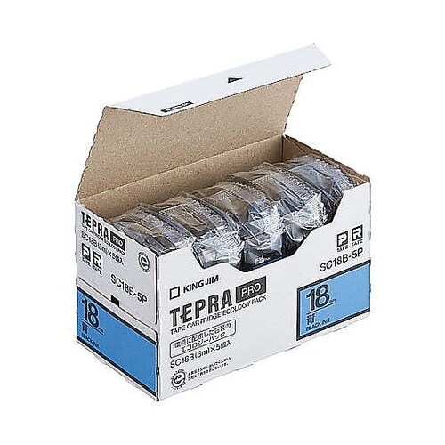 18mm テープカセット(青/5個) E