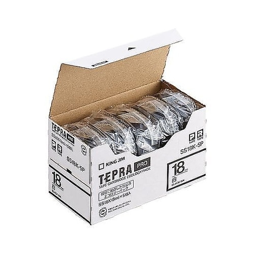 18mm テープカセット(白/5個) E