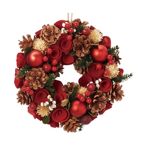ナチュラルリース【クリスマス飾り】小 レ
