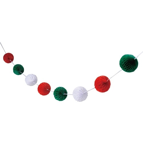 クリスマスペーパーボールガーランド180