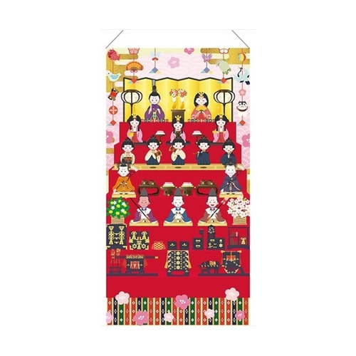 ひな祭りタペストリー 90×180cm