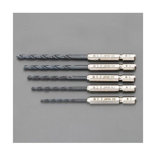 2.3−4.2mm/5本組 鉄工用ドリル