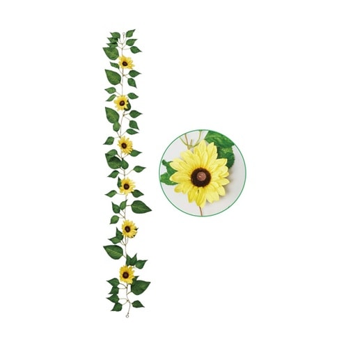 ひまわり造花ガーランド シンプル 180