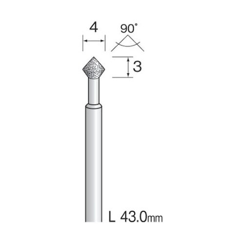 電着ダイヤモンドバー#140 Φ4 AD