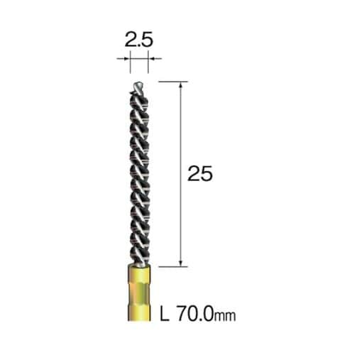 スパイラルホールブラシ 真鍮 Φ2.5
