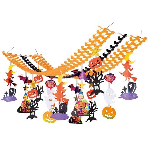 ハロウィンタウンプリーツハンガー 天井飾