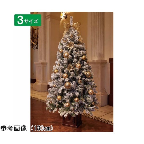 ベース付きクリスマスツリーセット スノー