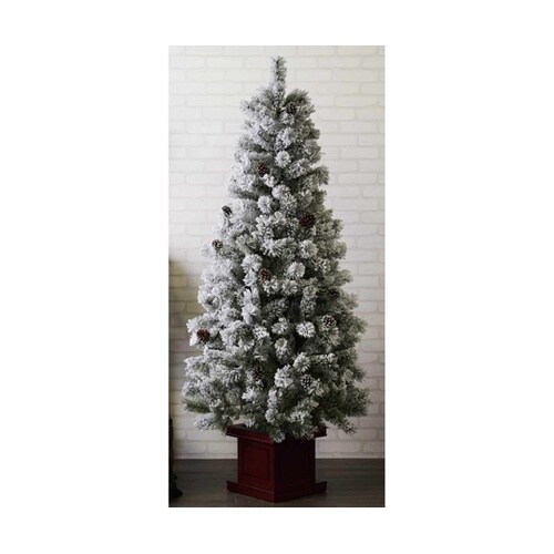 ベース付きブラシクリスマスツリー スリム