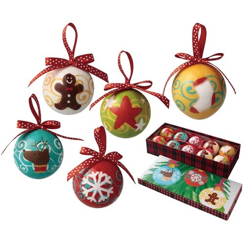 10個セット カラフルプリントオーナメン