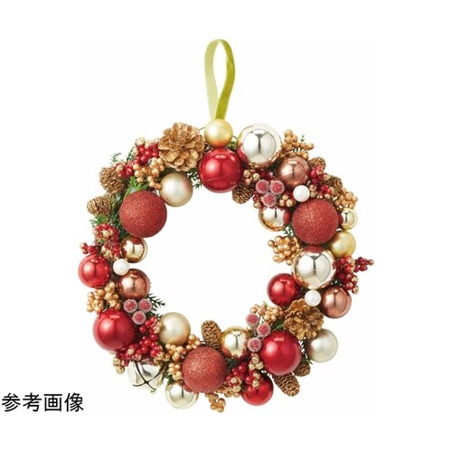 クリスマスボールリース小 レッド 38−