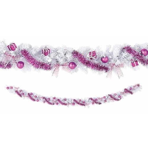 オーナメント付きホワイトクリスマスガーラ