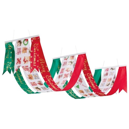 クリスマス2連ペナント 天井飾りペナント