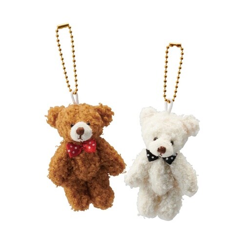 ファブリックベアキーチェーン 12個 3