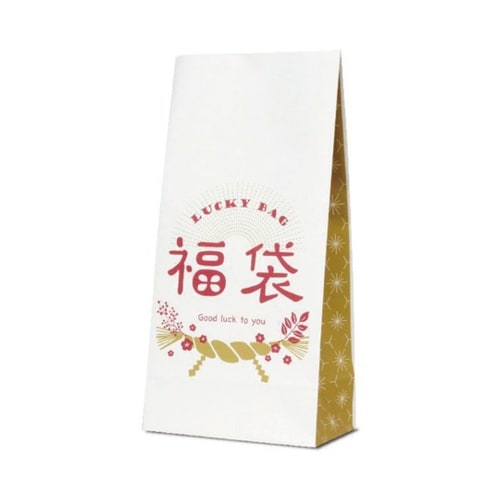 福袋手提げ紙袋 しめ飾り おしゃれ 角底