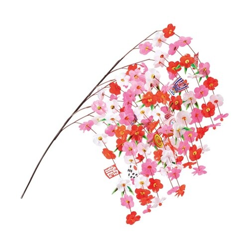 正月飾り 大枝イラスト梅シダレ185cm