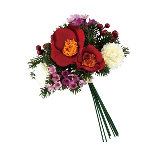 椿ブ―ケ 1束23cm 造花 おしゃれ赤