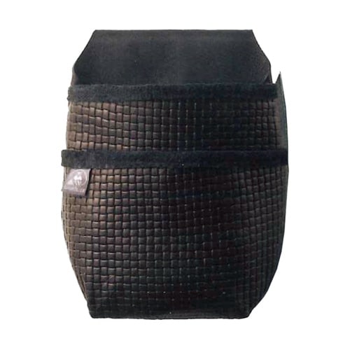 ミニ 釘袋 牛本革 型押し 黒 LEG−