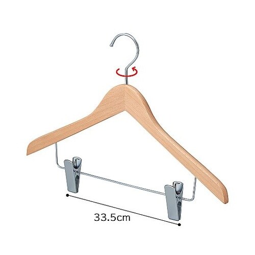 木製コーディネートハンガー 木地仕上げボ