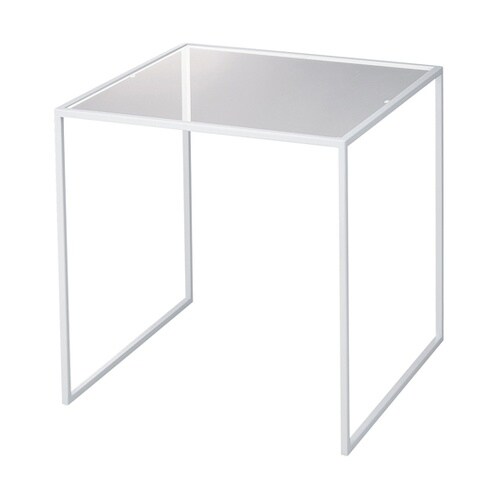 スチール脚コの字ディスプレイ ホワイト