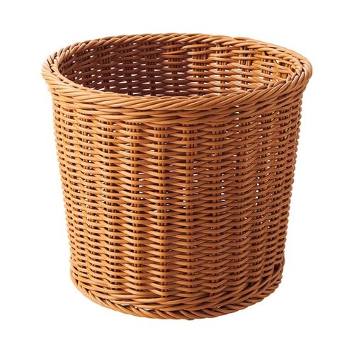 PP製投込みバスケット 浅型 ブラウン