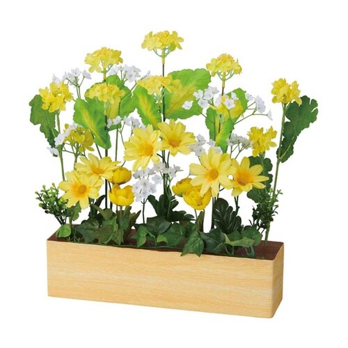 デラックス菜の花プランター 造花 33−