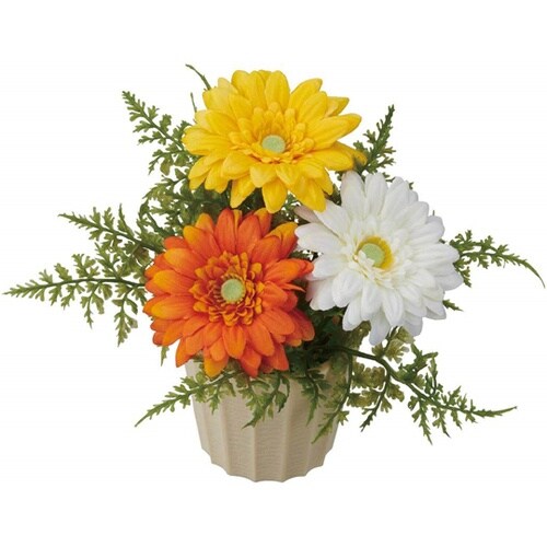 ガーベラアレンジ 造花 オレンジ 33−