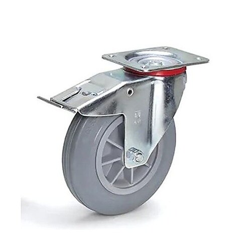 200mm キャスター(自在金具/ゴムタ